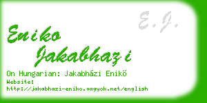 eniko jakabhazi business card